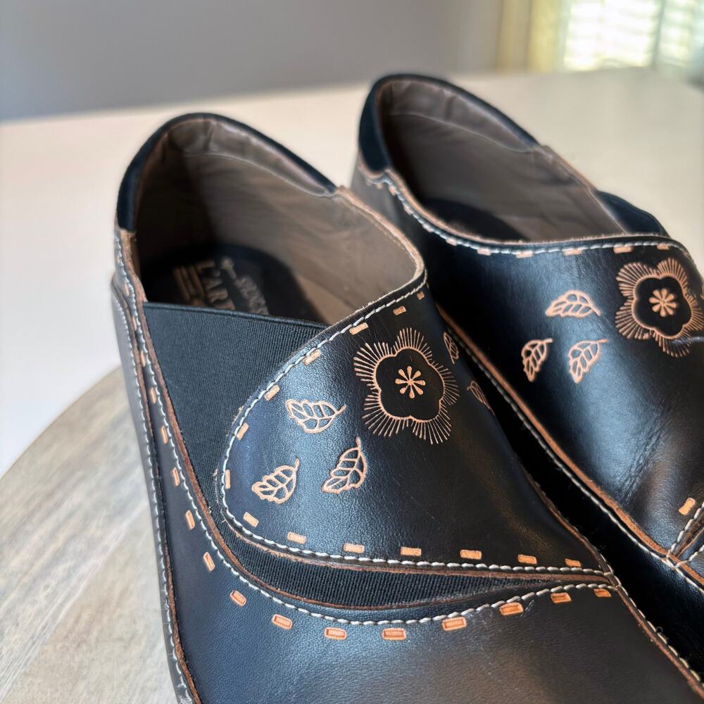 Spring Step L’Artiste Burbank Leather Slip On Clogs Black Women's EU 40 US 9.5 - Picture 6 of 12